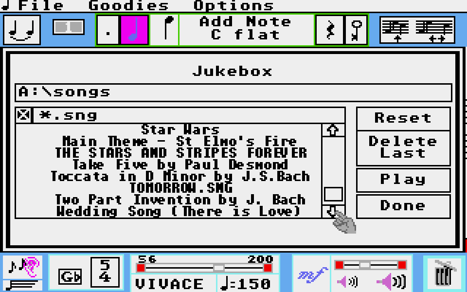 Music Studio Songs atari screenshot